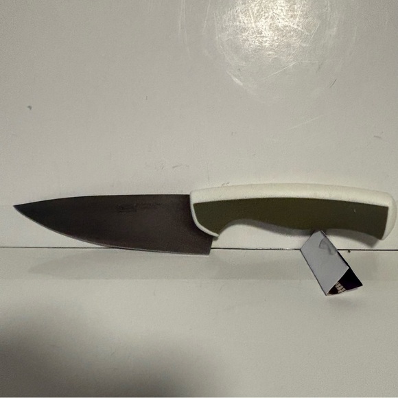 Ikea ÄNDLIG Stainless Steel Chefs Knife Gray & White Molded Handle LIKE NEW - Picture 6 of 7